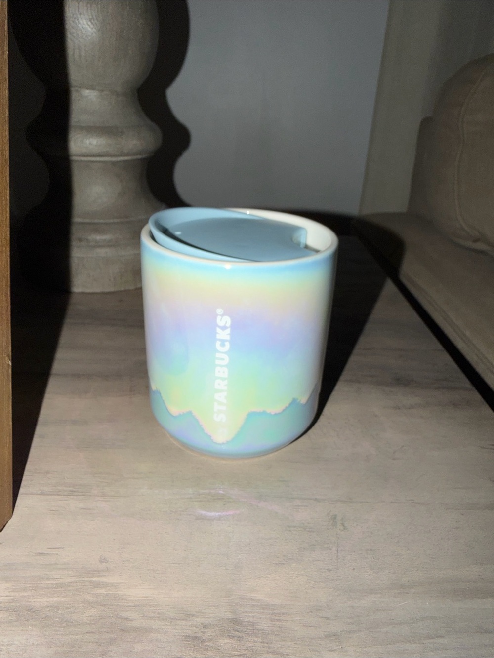 Starbucks Iridescent Pastel Drip Ceramic Travel Cup -Multi-Color Retired New